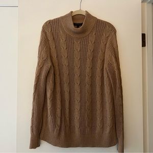 Banana Republic Factory Mock Neck Cable Sweater, Size M
